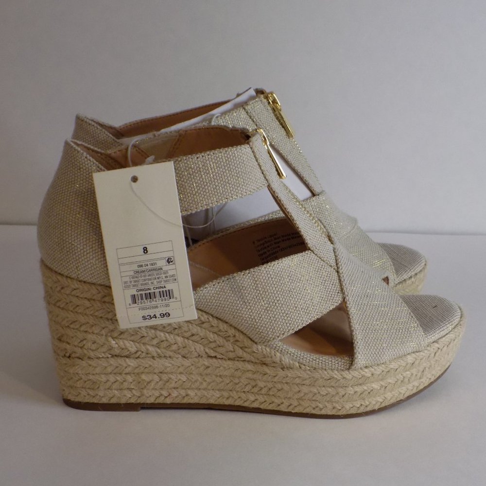 a new day Beige Espadrille Platform Wedge Sandals - Picture 3 of 4